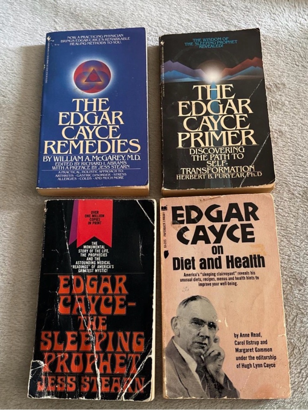 Edgar Cayce Paperback Vintage Books - Set of 4